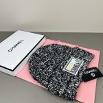 Chanel Chunky Knit Beanie Hat with Classic Fabric Label Logo, Warm Winter Cuff Hat for Men & Women - Image 12