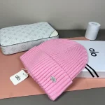 Alo Yoga Notable Ribbed Knit Beanie, Multi-Color Options with Metallic Logo Detail, Unisex Winter Warm Hat - Image 3