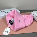 Alo Yoga Notable Ribbed Knit Beanie, Multi-Color Options with Metallic Logo Detail, Unisex Winter Warm Hat - Image 4