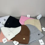 Alo Yoga Notable Ribbed Knit Beanie, Multi-Color Options with Metallic Logo Detail, Unisex Winter Warm Hat