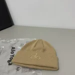Alo Yoga Tonal Logo Embroidered Ribbed Knit Beanie, Unisex Winter Warm Hat, Multi-Color Options - Image 15