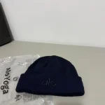 Alo Yoga Tonal Logo Embroidered Ribbed Knit Beanie, Unisex Winter Warm Hat, Multi-Color Options - Image 14