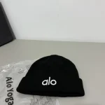 Alo Yoga Tonal Logo Embroidered Ribbed Knit Beanie, Unisex Winter Warm Hat, Multi-Color Options - Image 16