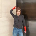 Alo Yoga Tonal Logo Embroidered Ribbed Knit Beanie, Unisex Winter Warm Hat, Multi-Color Options - Image 11
