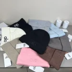Alo Yoga Tonal Logo Embroidered Ribbed Knit Beanie, Unisex Winter Warm Hat, Multi-Color Options - Image 8