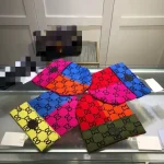 Gucci GG Multicolor Reversible Bucket Hat, Multi-Color Double G Pattern Knit Fabric, Unisex Fashion