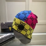Gucci GG Multicolor Reversible Bucket Hat, Multi-Color Double G Pattern Knit Fabric, Unisex Fashion - Image 2
