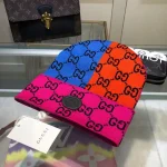 Gucci GG Multicolor Reversible Bucket Hat, Multi-Color Double G Pattern Knit Fabric, Unisex Fashion - Image 4