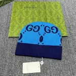 Gucci GG Jacquard Knit Beanie with Contrast Ribbed Cuff, Signature Double G Pattern Winter Hat, Unisex - Image 12