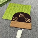 Gucci GG Jacquard Knit Beanie with Contrast Ribbed Cuff, Signature Double G Pattern Winter Hat, Unisex - Image 7