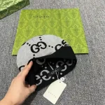 Gucci GG Jacquard Knit Beanie with Contrast Ribbed Cuff, Signature Double G Pattern Winter Hat, Unisex - Image 2