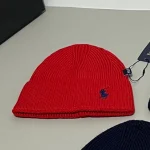 Polo Ralph Lauren Classic Pony Embroidered Ribbed Knit Beanie, Solid Color Winter Warm Hat, Unisex Cuffed Skull Cap - Image 14