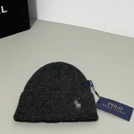 Polo Ralph Lauren Classic Pony Embroidered Ribbed Knit Beanie, Solid Color Winter Warm Hat, Unisex Cuffed Skull Cap - Image 12