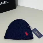 Polo Ralph Lauren Classic Pony Embroidered Ribbed Knit Beanie, Solid Color Winter Warm Hat, Unisex Cuffed Skull Cap - Image 11