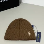 Polo Ralph Lauren Classic Pony Embroidered Ribbed Knit Beanie, Solid Color Winter Warm Hat, Unisex Cuffed Skull Cap - Image 10
