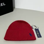 Polo Ralph Lauren Classic Pony Embroidered Ribbed Knit Beanie, Solid Color Winter Warm Hat, Unisex Cuffed Skull Cap - Image 3