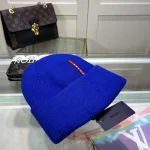 Prada Red and Black Label 70% Wool 30% Rabbit Hair Blend Ribbed Knit Beanie, Unisex , Multi-Color Options - Image 3