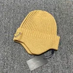 Prada Enamel Metal Triangle Logo Ribbed Knit Beanie with Ear Flaps, 70% Wool Winter Warm Hat, Unisex - Image 7