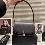 YSL Voltaire Shoulder Bag, Classic Metal Logo Flap Crossbody Bag, Women's Versatile Underarm Bag - Image 3