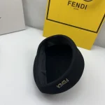 Fendi Classic Metal Logo Wool Beret, Black/Camel Vintage Painter Hat, Unisex Autumn/Winter Warm Fashion Hat Accessory - Image 7