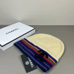 Chanel Iconic Rainbow Stripe Knit Beanie with 3D CC Logo, Wool Winter Hat, Unisex Autumn/Winter Fashion Accessory - Image 5