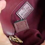 Gucci GG Marmont Burgundy Quilted Chain Shoulder Bag for Women - Vintage Style Double G Logo Crossbody Purse - Image 11