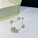 VCA Full Copper Micro-pave Zircon Frivole Bracelet - Silver / Rose Gold tone - Image 6