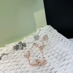 VCA Full Copper Micro-pave Zircon Frivole Bracelet - Silver / Rose Gold tone - Image 3