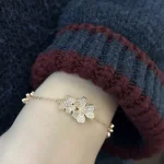 VCA Full Copper Micro-pave Zircon Frivole Bracelet - Silver / Rose Gold tone - Image 4