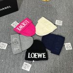 LOEWE Letter Logo Knitted Beanie Hat - Winter Warm Cold Hat
