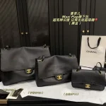 Chanel Flap Bag in Caviar Leather with Gold Hardware (without box) - Image 2