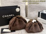 Chanel 26A Hobo Fur Bucket Bag, Drawstring Handbag with Chain Strap - Image 5