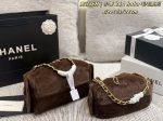 Chanel 26A Hobo Fur Bucket Bag, Drawstring Handbag with Chain Strap - Image 8