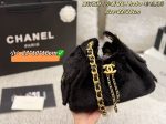 Chanel 26A Hobo Fur Bucket Bag, Drawstring Handbag with Chain Strap - Image 11