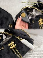 Chanel 26A Hobo Fur Bucket Bag, Drawstring Handbag with Chain Strap - Image 15