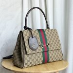 Gucci Paparazzo Top Handle Bag in GG Canvas with Web Stripe & Horsebit Detail,Comes without box - Image 3