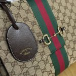 Gucci Paparazzo Top Handle Bag in GG Canvas with Web Stripe & Horsebit Detail,Comes without box - Image 4