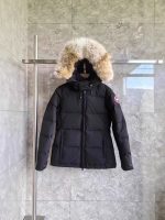 Canada Goose Women's Black Hooded Parka Down Jacket (with Fur Trim) - Image 2