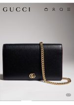 Gucci GG Marmont Women's Black Leather Chain Wallet (comes with a case) - Image 2