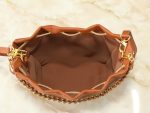 LV Noé Trunk Brown Grainy Leather Chain Bucket Bag (with Metal Corner Guards) - Image 6
