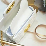 Dior Jolie Top Handle Mini Chain Bag in Milk-White Cannage Lambskin with CD logo Lock （without case） - Image 5