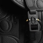 Dior Hit The Road Black Dior Gravity Embossed Leather Flap Backpack with CD Mini Buckle & Nylon Straps （without box） - Image 4