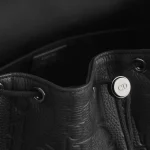 Dior Hit The Road Black Dior Gravity Embossed Leather Flap Backpack with CD Mini Buckle & Nylon Straps （without box） - Image 5