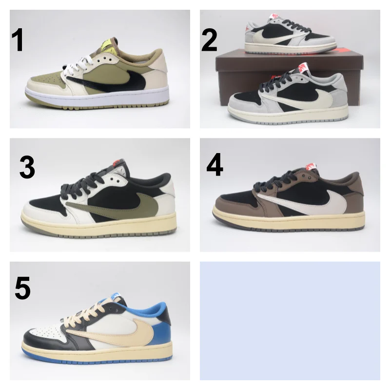 2d6f0904_副本 Nike-Travis Scott x Air Jordan 1 Low - Inverted Swoosh Low-Top Sneakers -Unisex - Image 1