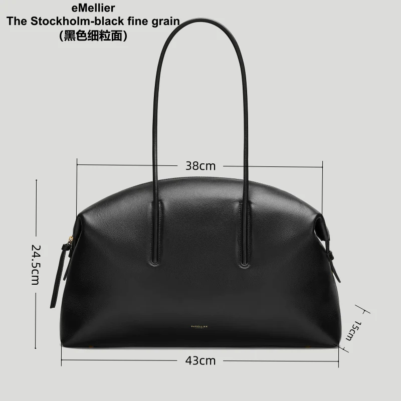 D121THESTOCKHOLMFINEGRAINLEATHERBLACK_01_60f35a61-e72e-4df5-b1a9-7c5e5da1c439_副2本 eMellier London-The Stockholm-black fine grain - Image 1