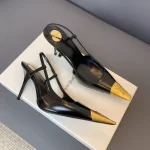 YSL Jeanne Slingback Pumps— Pointed Toe, Metal Cap Toe ,Stiletto,Heel Height: 7.5 cm - Image 2