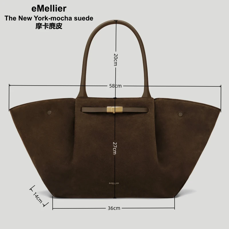 The-New-York-work-bag-mocha-suede-1_副本 eMellier London-The New York-mocha suede - Image 1