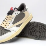Nike-Travis Scott x Air Jordan 1 Low - Inverted Swoosh Low-Top Sneakers (Unisex) - Image 4