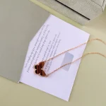 VCA Lucky Alhambra butterfly pendant,  tiger’s eye. - Image 3